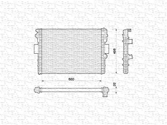 MAGNETI MARELLI radiatorius, variklio aušinimas 350213170000